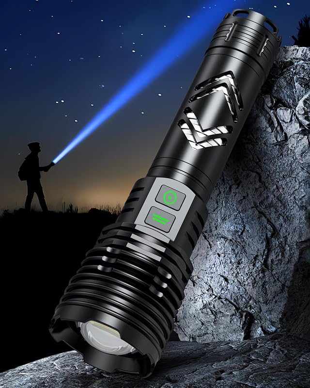Linterna LED recargable 2000lúmenes impermeable 6 modos EDC