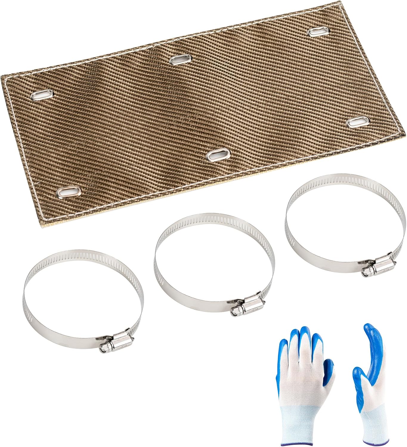 Escudo térmico tubo escape motocicleta 12x6pulg 2 capas