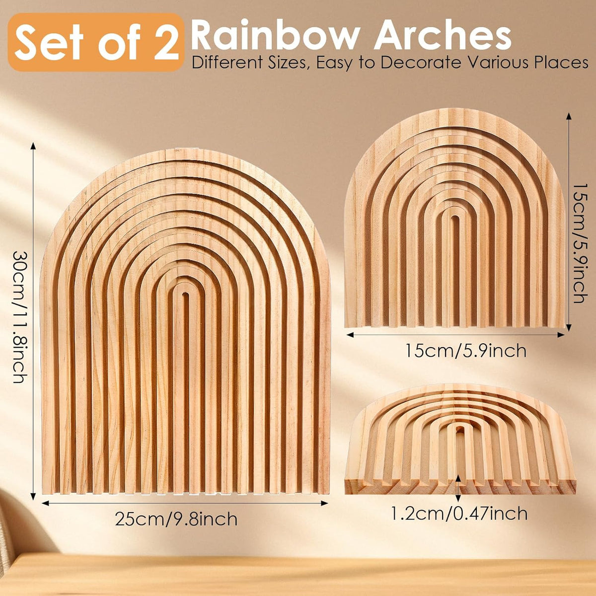 Tabla cortar madera decorativa moderna arco iris cocina hogar