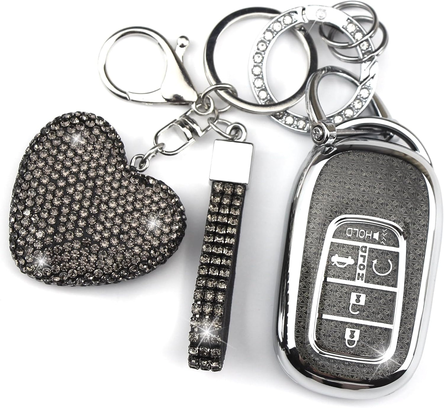 Funda llavero diamante para coche Honda 2023-24 con 5
