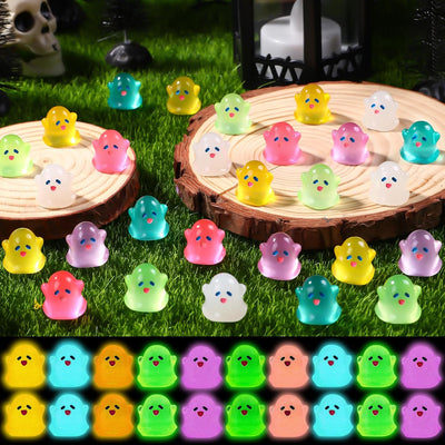 70 figuras fantasma resina Halloween que brillan oscuridad