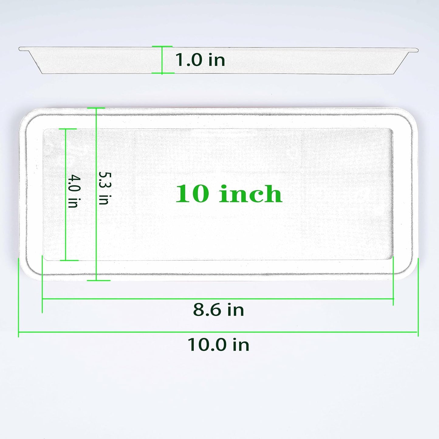 2 Pzas Platillos Plástico para Plantas 5.5x10" Transparente