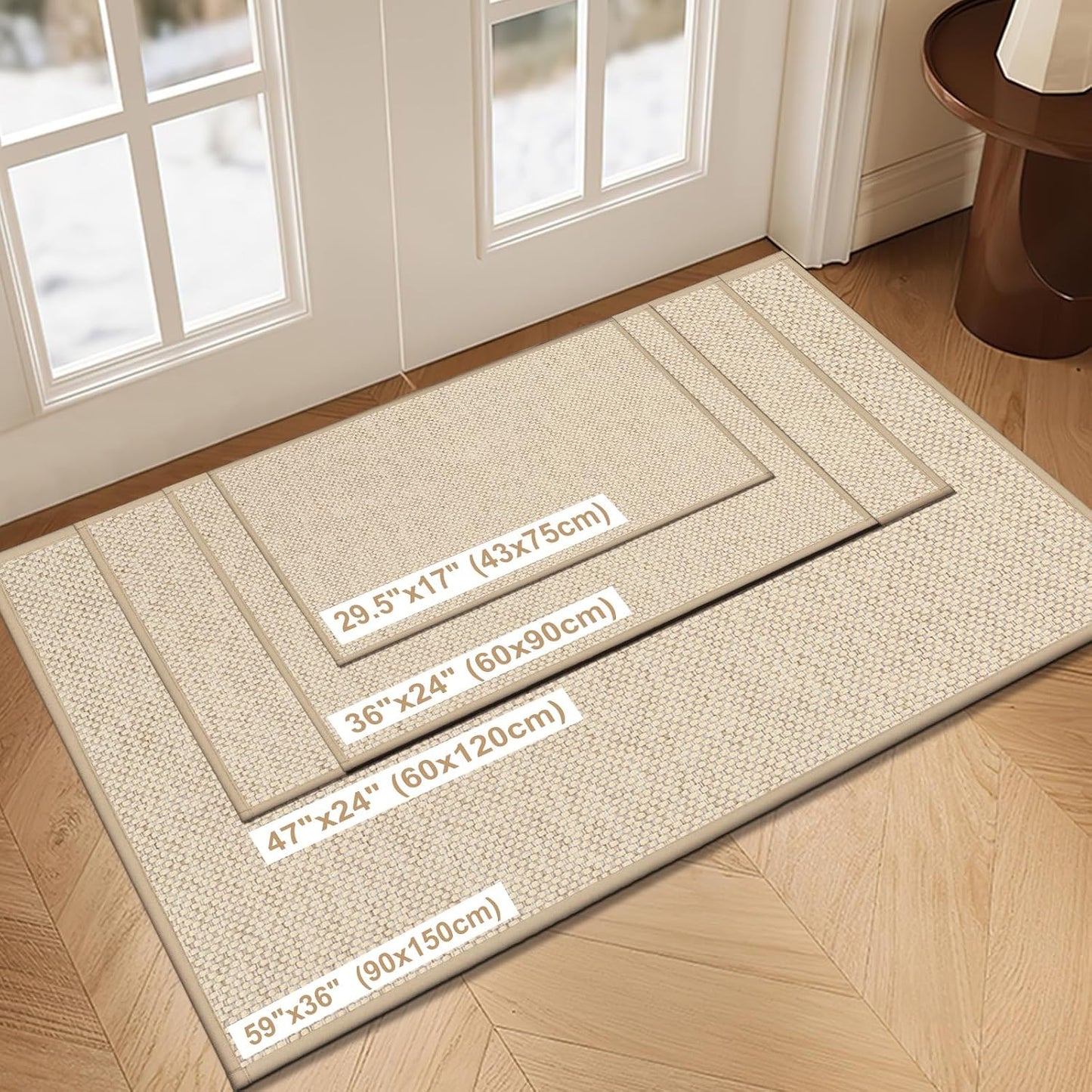 Tapete puerta 17x29pulg antiderrap absorbente lavable