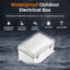 Caja conexiones acero inox tapa transparente ABS gris