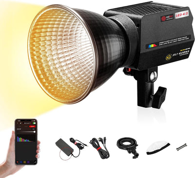 Luz LED video 60W ajustable 2700K-6500K portátil exterior