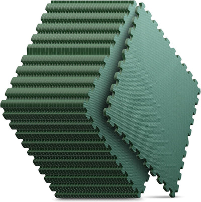 Tapete EVA rompecabezas 24x24pulg verde 32uds