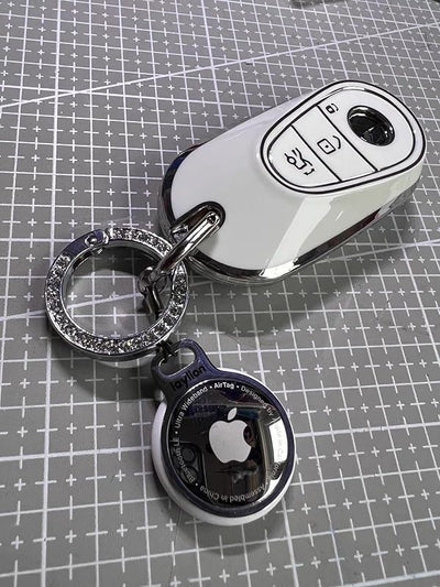 2 Llaveros AirTag acero inox pulido con espejo