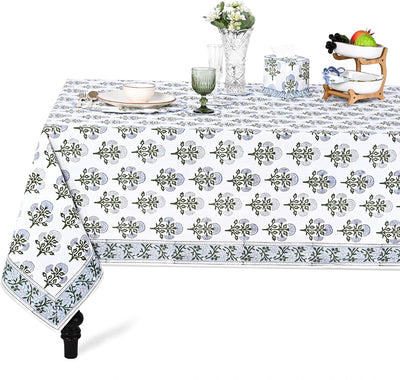 Mantel algodón estampado Mughal Buta bohemio 70x108pulg