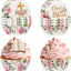 200 Forros Cupcakes Diseño Floral Cruz Bautizo Comunión