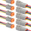 Conector eléctrico 4 vías impermeable 16 AWG para auto