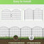Valla jardín 32" x12ft set 5 sin excavación con cerradura