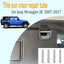 Kit reparación visera solar Jeep Wrangler JK 07-17 acero inox