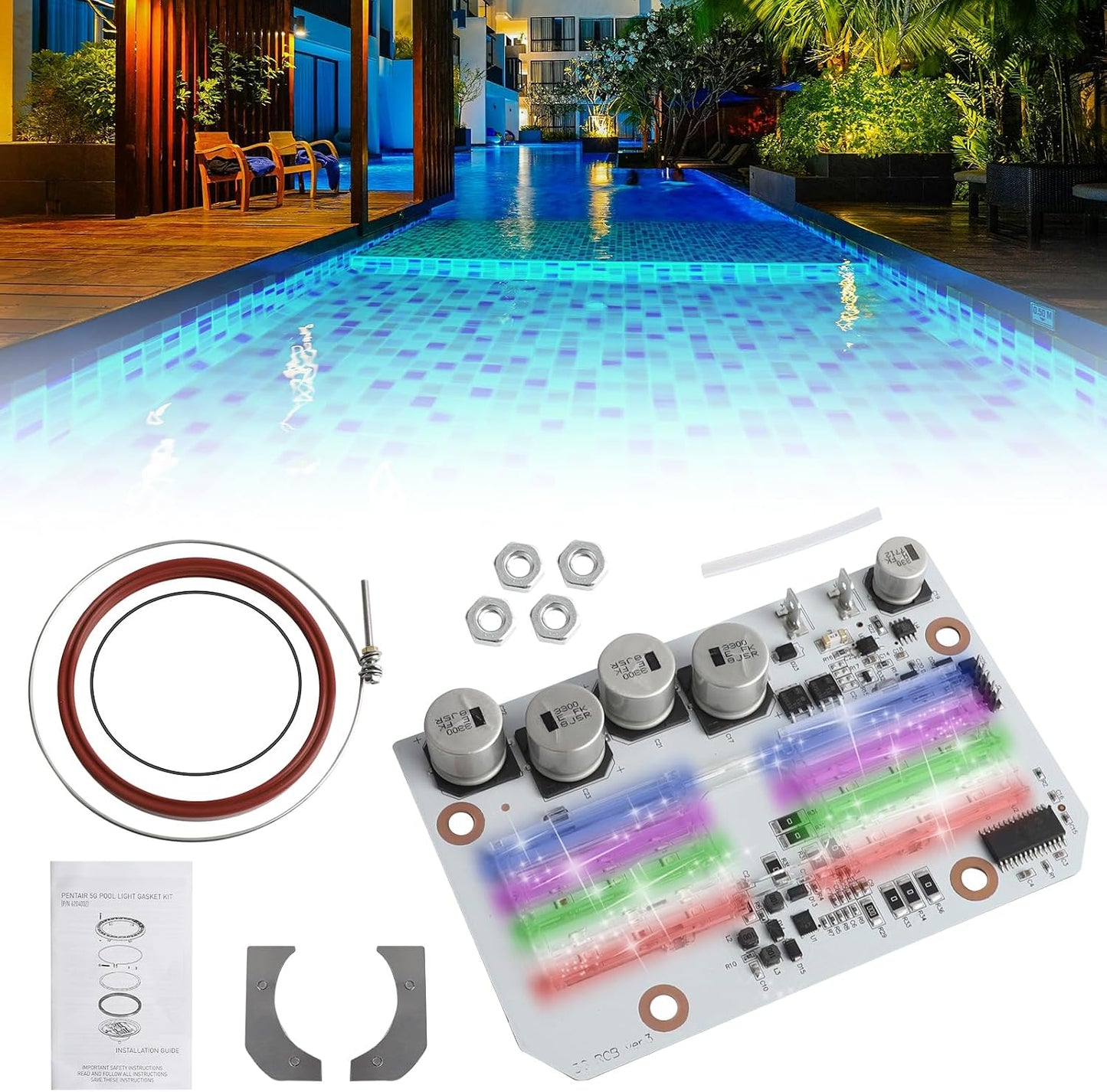 Placa motor ligero comp Pentair Pool Light 2010-2025