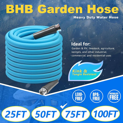 Manguera jardín 75ft 5/8pulg polímero híbrido flexible