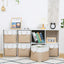 6 Pzas Cubos Almacenamiento Tela Plegables 11x11"
