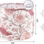 Tambor lámpara 16x10" diseño pájaros rosas polyester