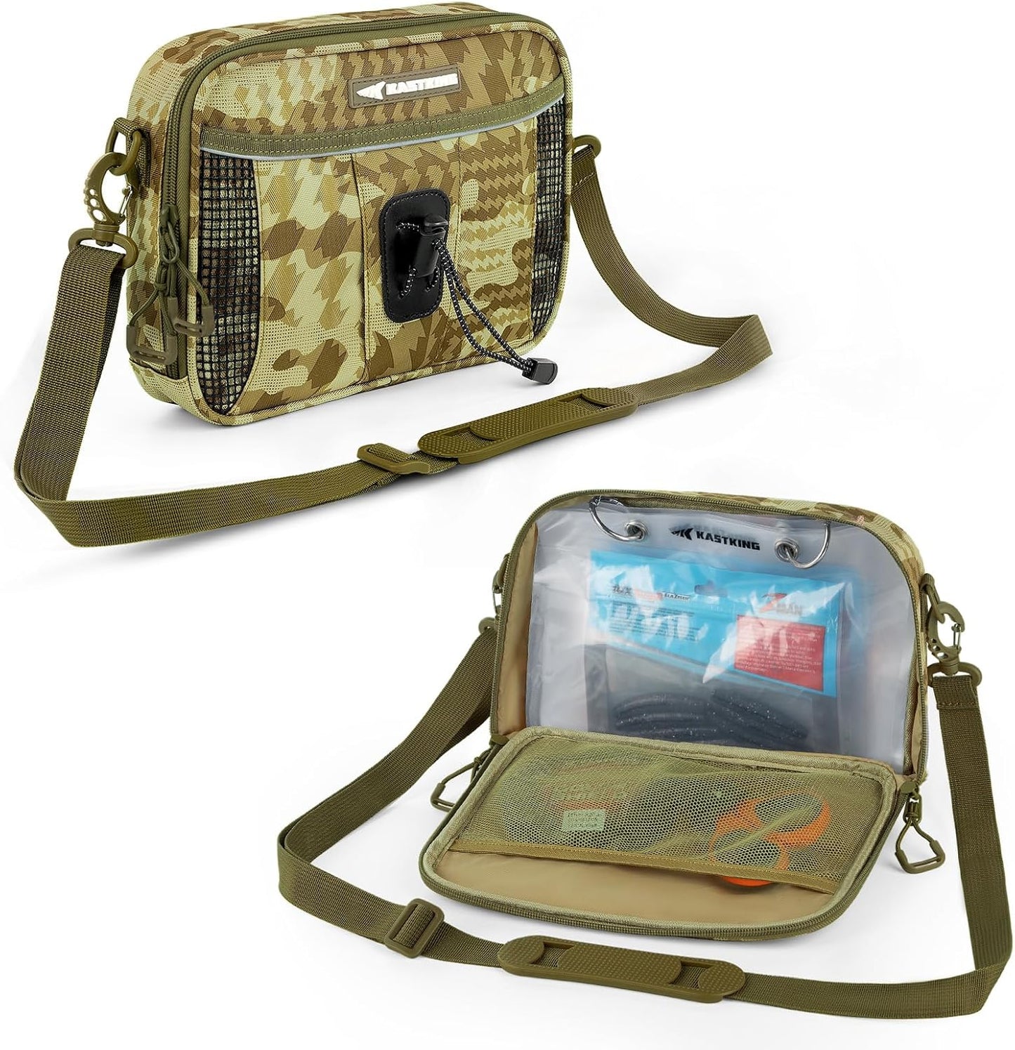 Bolsa cebo desmontable con fundas transparentes 900D