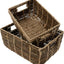Cestas mimbre decorativas con asas set 2