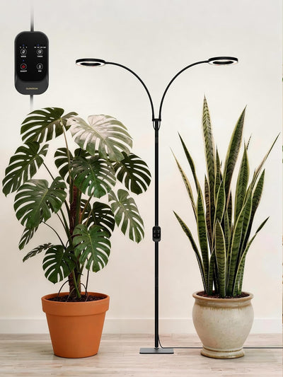 Lámpara LED espectro completo para plantas con soporte y temporizador