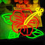 Letrero neón hibisco decoración fiesta Luau piscina playa