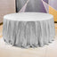 Mantel lentejuelas plateadas 120pulg redondo para boda