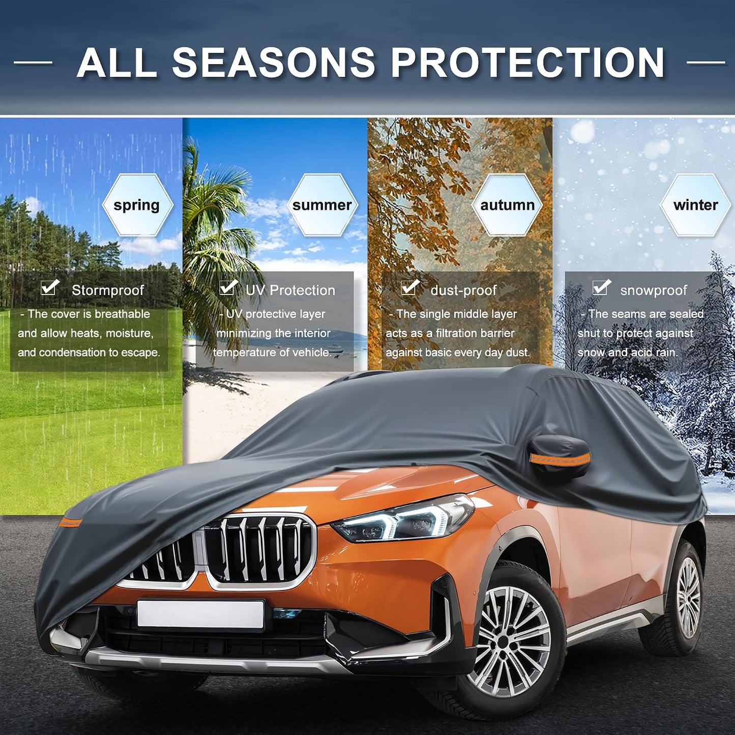 Funda coche BMW X1 09-25 aluminio impermeable sol lluvia