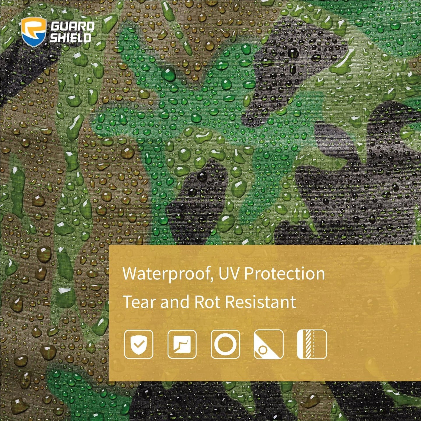 Lona camuflaje 12x12ft impermeable polietileno 10mil