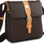 Bolso bandolera hebilla superior marrón mensajero