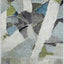 Alfombra pasillo 2ft3pulg x 8ft diseño abstracto verde y