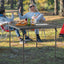 Mesa plegable cuadrada 34pulg plástico gris para picnic