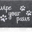 Tapete entrada 24x36pulg antiderrap texto Wipe Your Paws