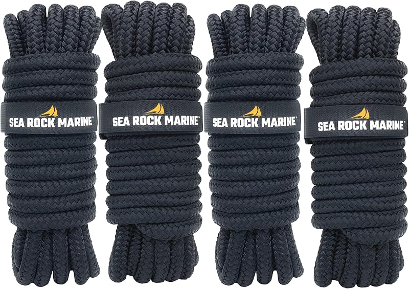 Líneas muelle nailon trenzado doble 12" ojales lazos barcos