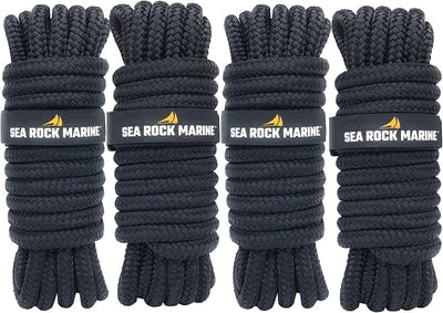 Líneas muelle nailon trenzado doble 12" ojales lazos barcos