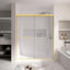 Puerta ducha vidrio deslizante doble 56-60x72pulg 1/4 6mm