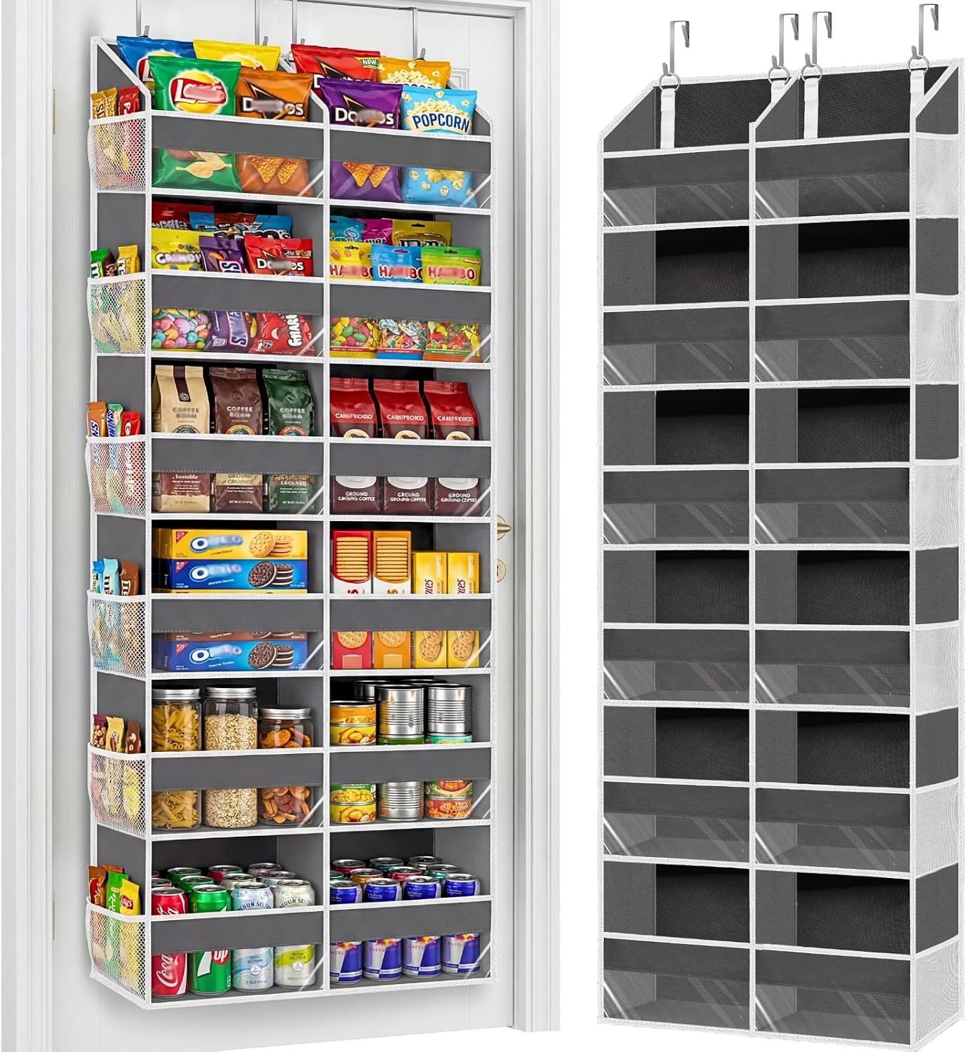 Organiz. puerta 6 niveles 12 compartimentos 80lb