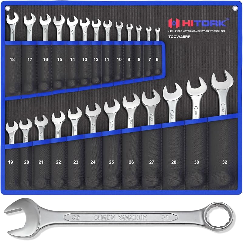 Set 25 Pzas Llaves Métricas Acero Mate 0.236-1.260"