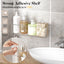 Organiz. ducha autoadhesivo pared 2uds transparente