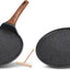 Sartén antiadherente para tortillas 11pulg comp inducción negra set 2