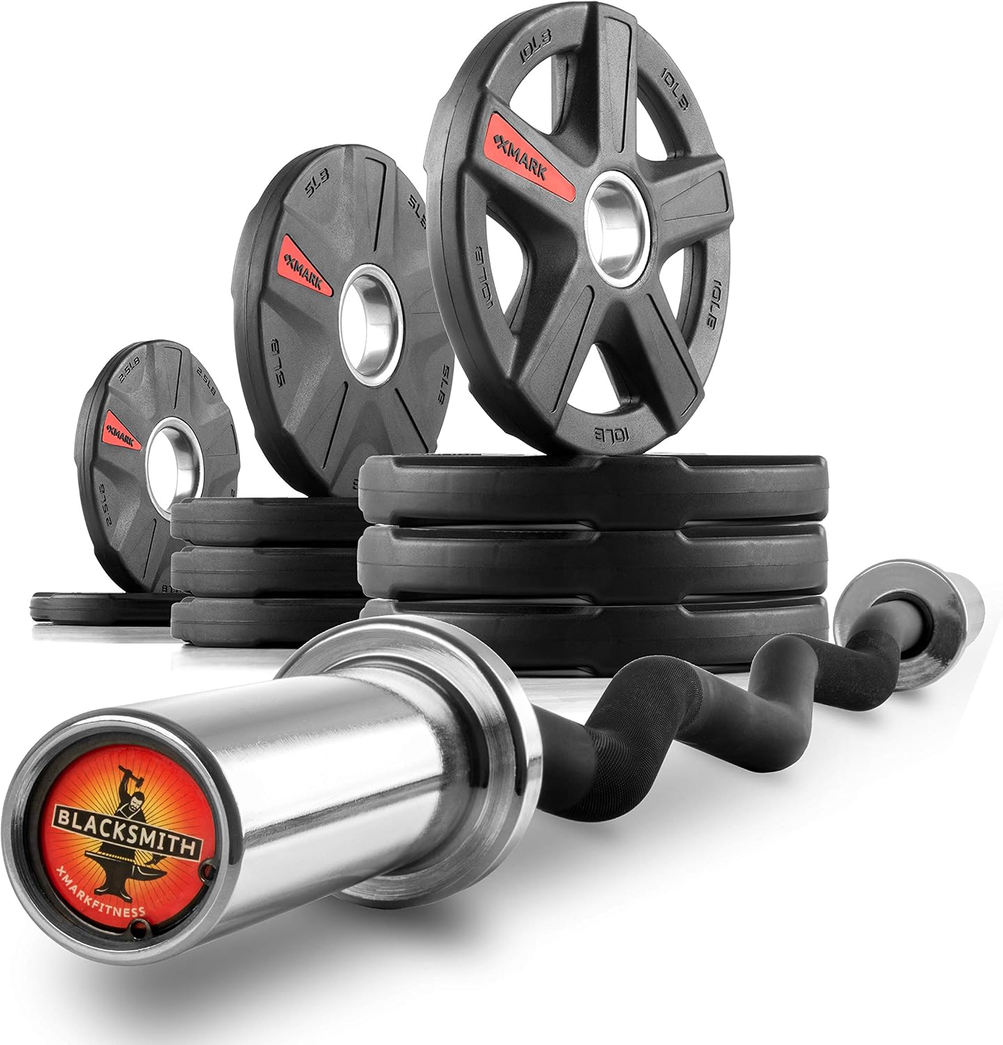 Set pesas olímpicas goma barra Blacksmith