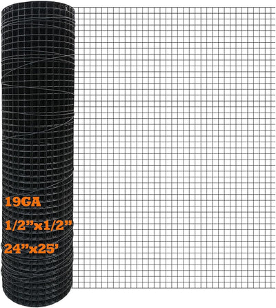 Paño hardware PVC negro 24pulg x25ft 1/2pulg 19GA