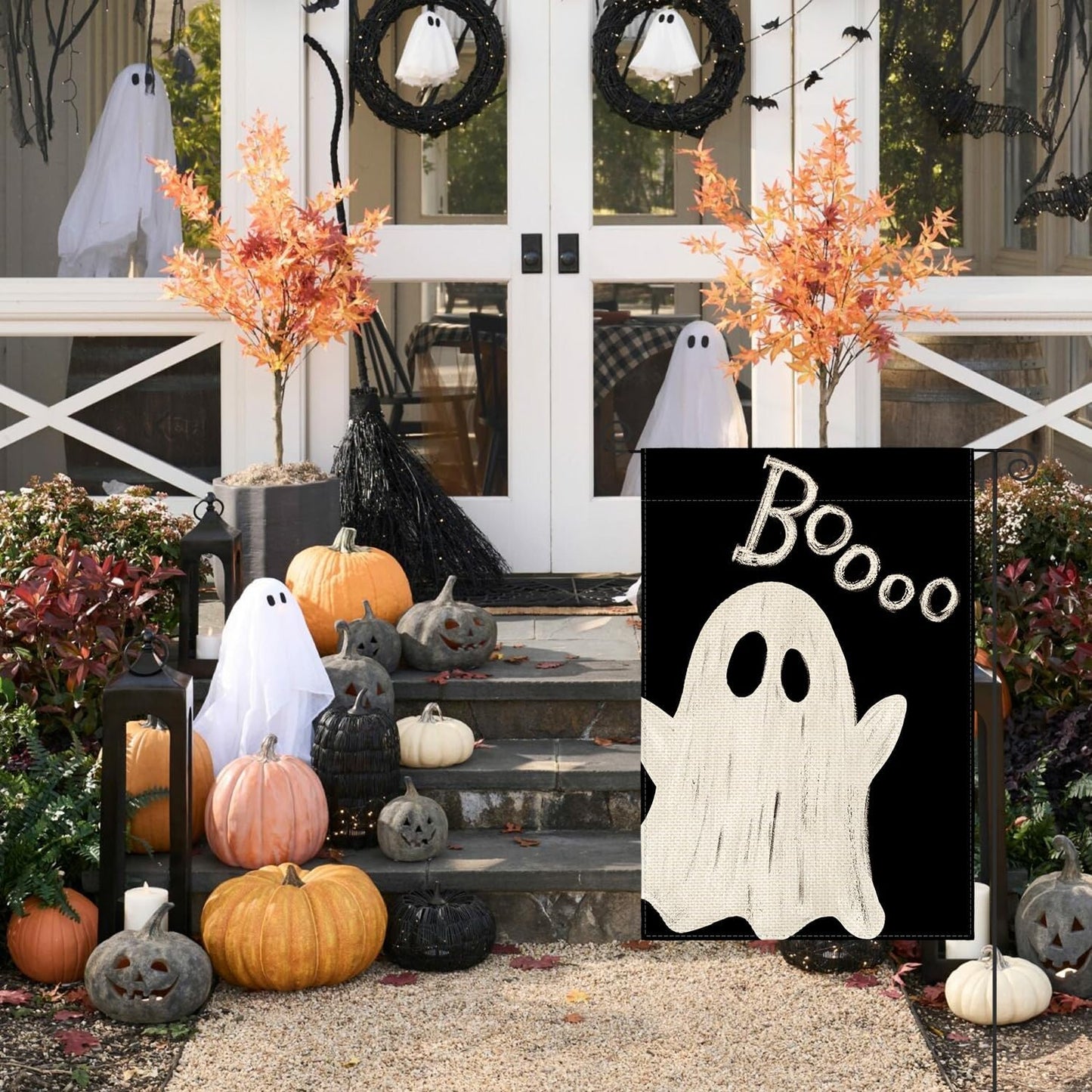 Bandera Halloween 12x18pulg doble cara exterior