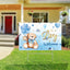 Letrero patio baby shower elefante azul y rosa