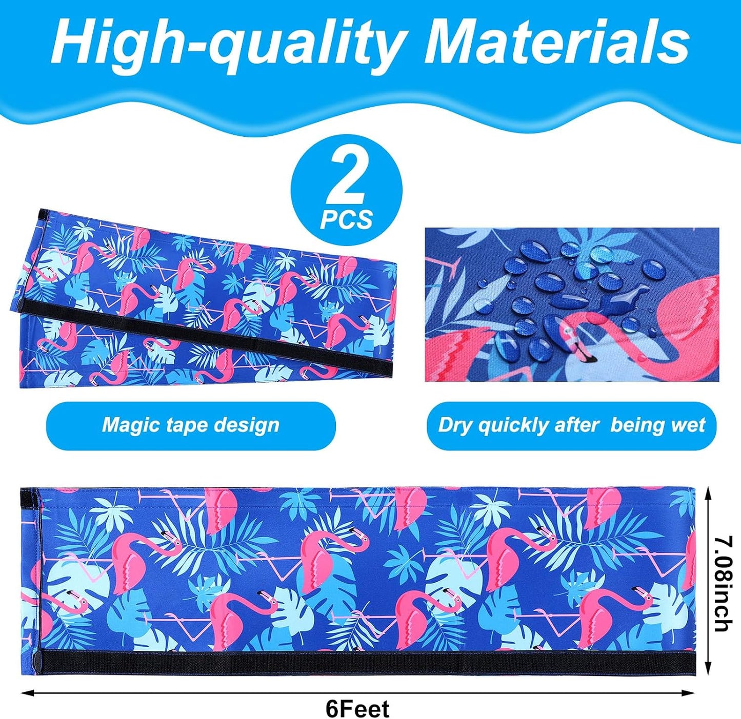 2 Fundas Barandilla Piscina 6ft Antiderrap con Cremallera
