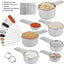 Set 7 Tazas y 9 Cucharas Medidoras Acero Inox