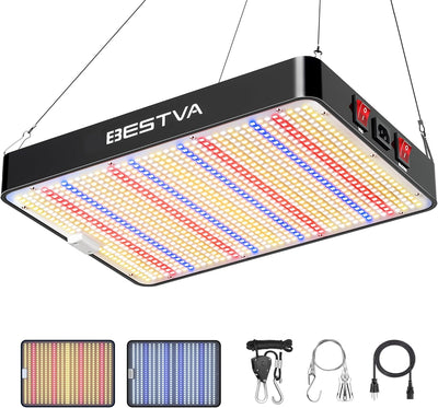 Luz Led 2000W espectro completo para cultivo hidropónico