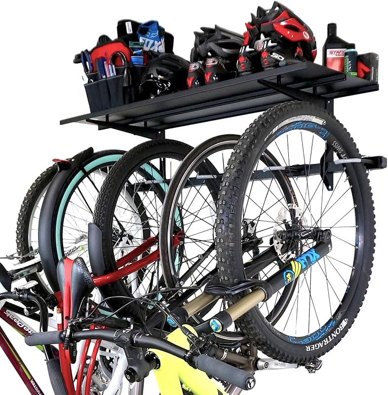 Estante vertical para 5 bicicletas garage resistente