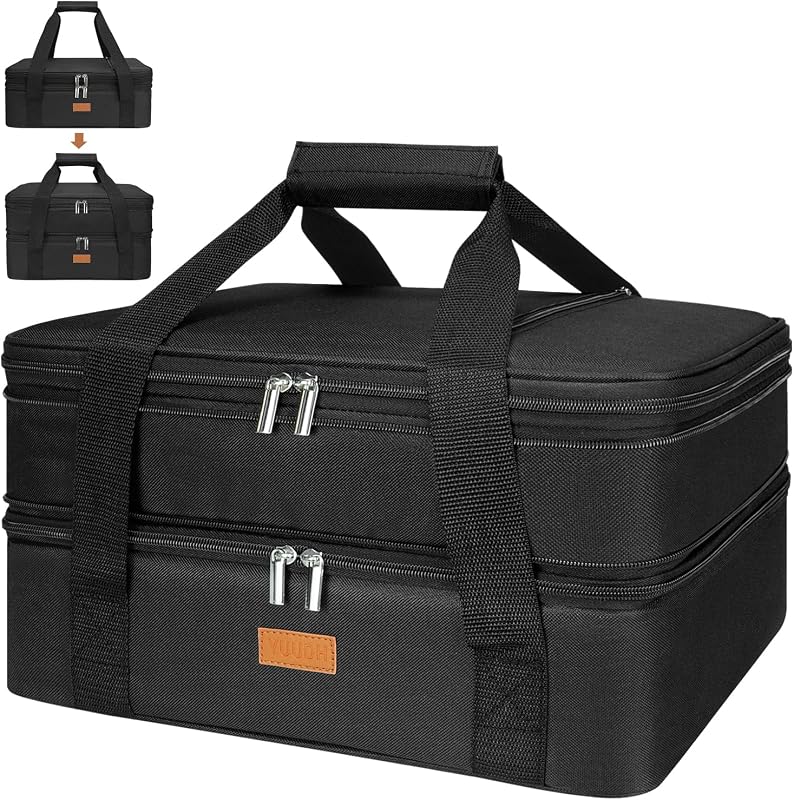 Bolsa expandible para cazuela de 2 pisos para picnic y viajes