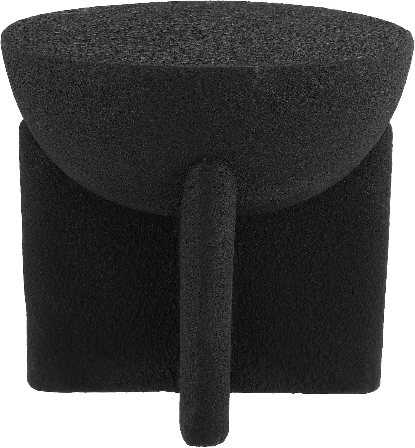 Mesa auxiliar decorativa 17.75x16.25pulg negro