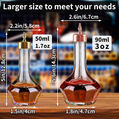 Juego 6 botellas Dasher 3oz con Dasher Top profesional