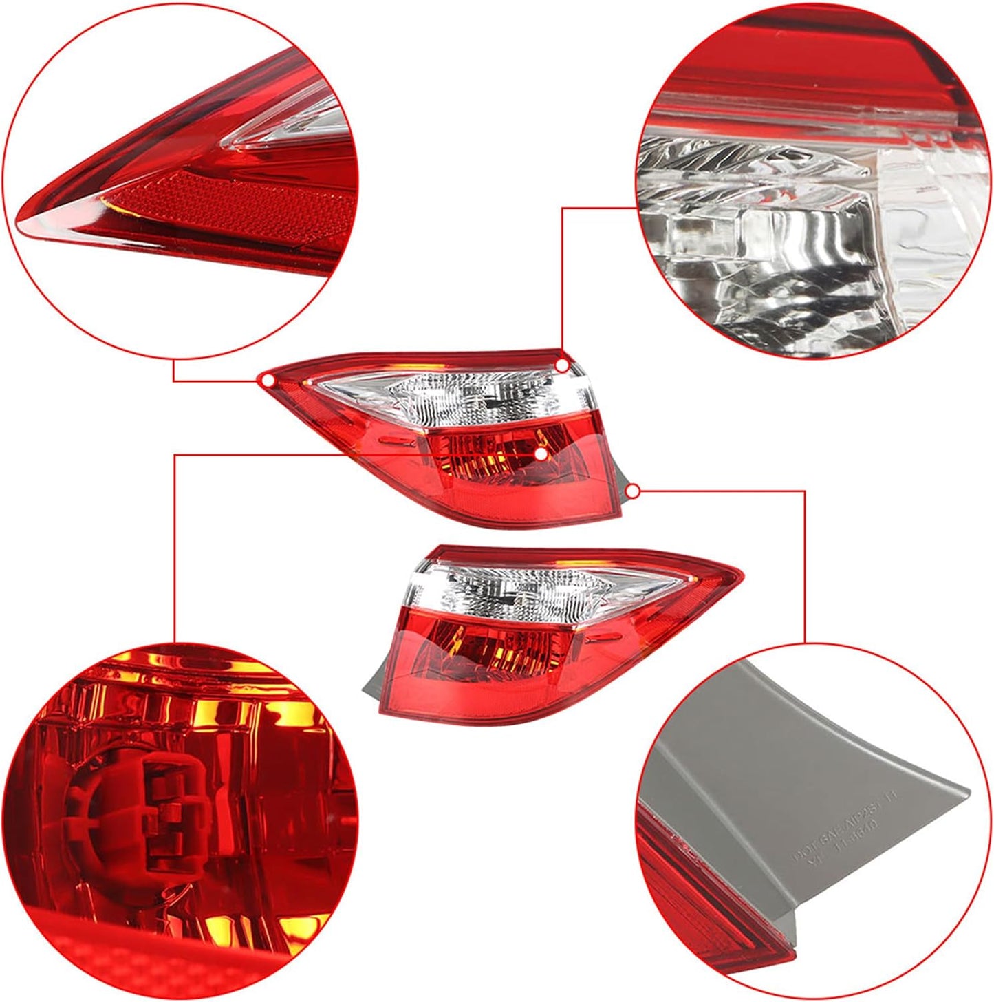 2 Luces traseras Toyota Corolla 14-16 conductor
